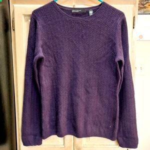 Lord & Taylor Cashmere Sweater Deep Purple Size Large 💜